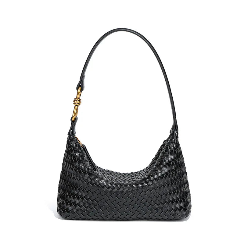 Woven Shoulder Bag for Women Purses Handbag Hobo Bags Vegan Leather Crossbody Purse Woven Underarm Shoulder Retro Tote Bag